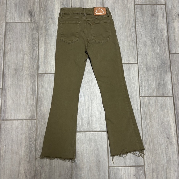 FRAME Le Crop Mini Boot Jeans – Size 26 – Washed Olive - Picture 6 of 9